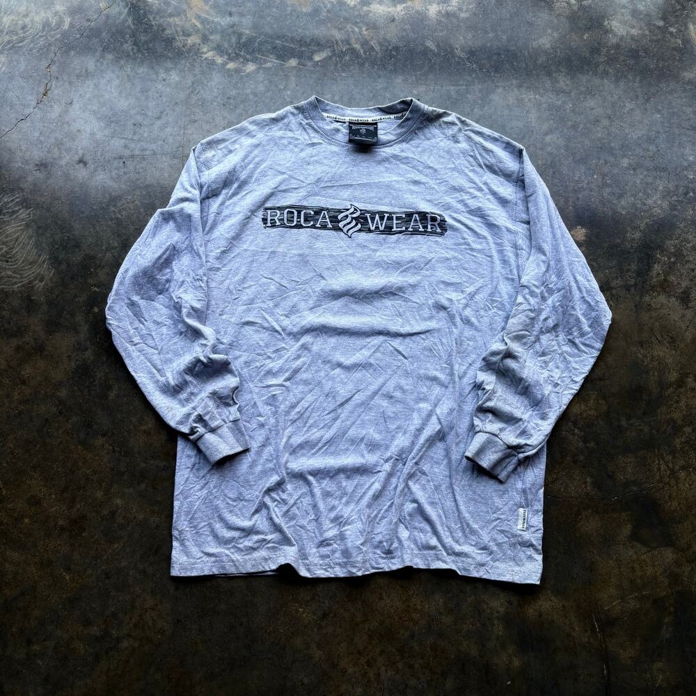 Cool Y2K Rocawear Logo Longsleeve Tee